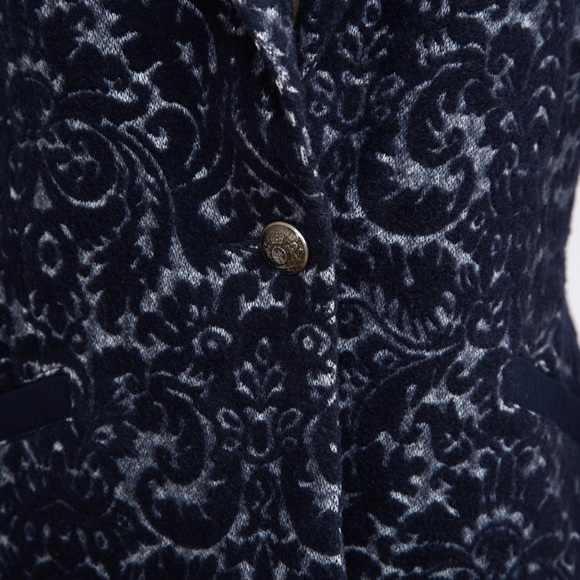 Textured navy blazer jacket wool blend Cabi 8 - Picture 8 of 9